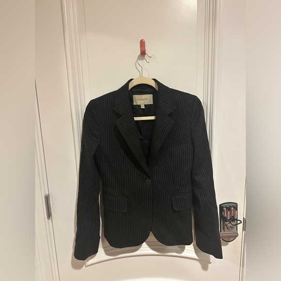 Burberry Vintage Women's Pinstripe Wool Pantsuit Set - Picture 2 of 7